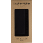 2er Set Trauertaschentuch mit Spitzenrand schwarz | 100% Baumwolle