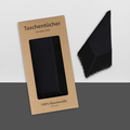 2er Set Trauertaschentuch mit Spitzenrand schwarz | 100% Baumwolle