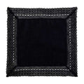 2er Set Trauertaschentuch mit Spitzenrand schwarz | 100% Baumwolle