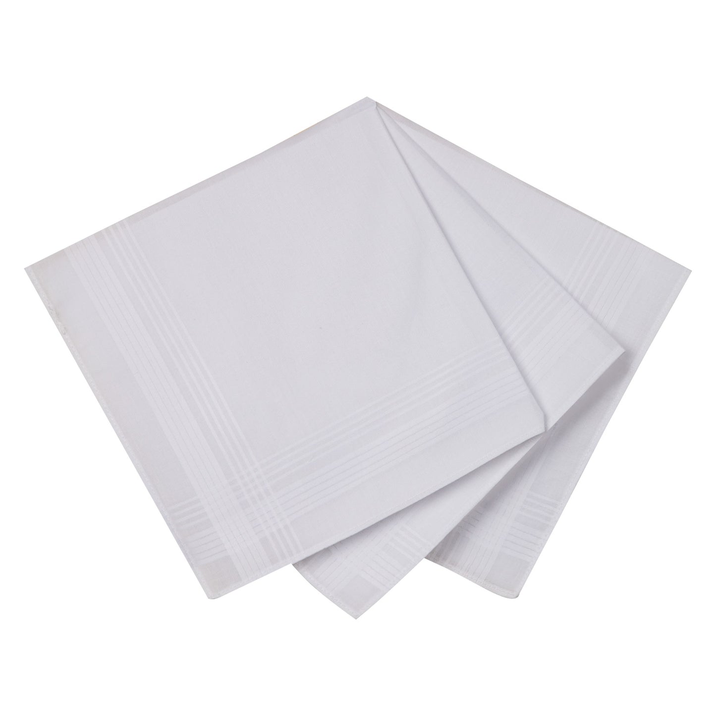 6 Stofftaschentücher für Damen uni weiss