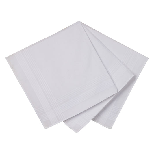 6 Stofftaschentücher für Damen uni weiss