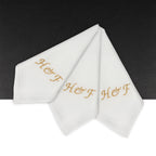 Individuell besticktes 3er Set Taschentücher | verschiedene Designs | 3 Monogramm-Taschentücher mit Wunschbestickung