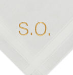 Individuell besticktes 3er Set Taschentücher | verschiedene Designs | 3 Monogramm-Taschentücher mit Wunschbestickung