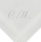 Individuell besticktes 3er Set Taschentücher | verschiedene Designs | 3 Monogramm-Taschentücher mit Wunschbestickung