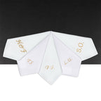 Individuell besticktes 3er Set Taschentücher | verschiedene Designs | 3 Monogramm-Taschentücher mit Wunschbestickung
