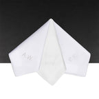 Individuell besticktes 3er Set Taschentücher | verschiedene Designs | 3 Monogramm-Taschentücher mit Wunschbestickung