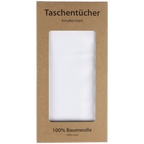 6 Stofftaschentücher für Damen uni weiss