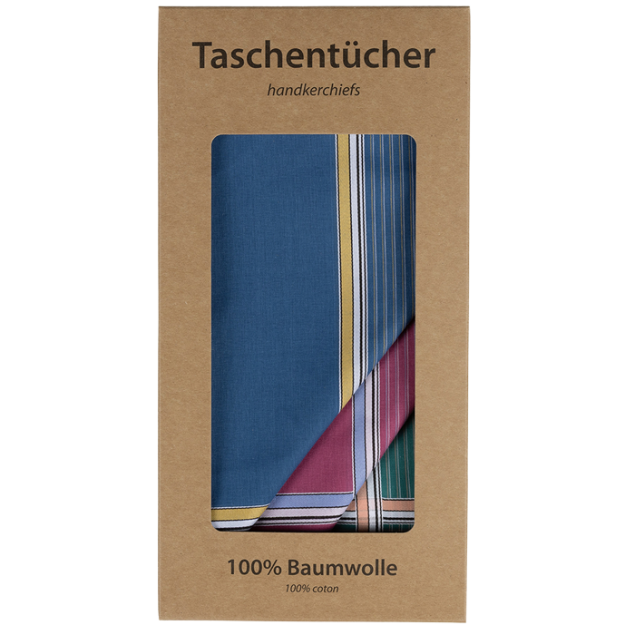 6 PREMIUM Stofftaschentücher für Damen - dunkel