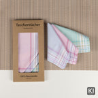 6 PREMIUM Stofftaschentücher für Damen - farbig, mit Ornamenten