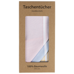 6 PREMIUM Stofftaschentücher für Damen - farbig, feine Streifen