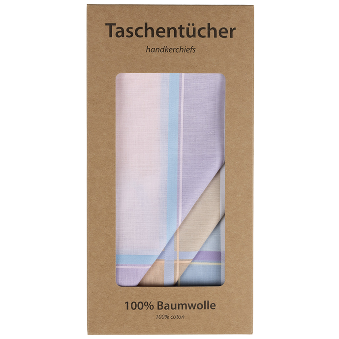 6 Stofftaschentücher für Damen | farblich sortiert | 29x29cm