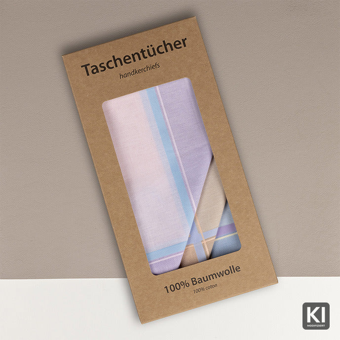 6 Stofftaschentücher für Damen | farblich sortiert | 29x29cm