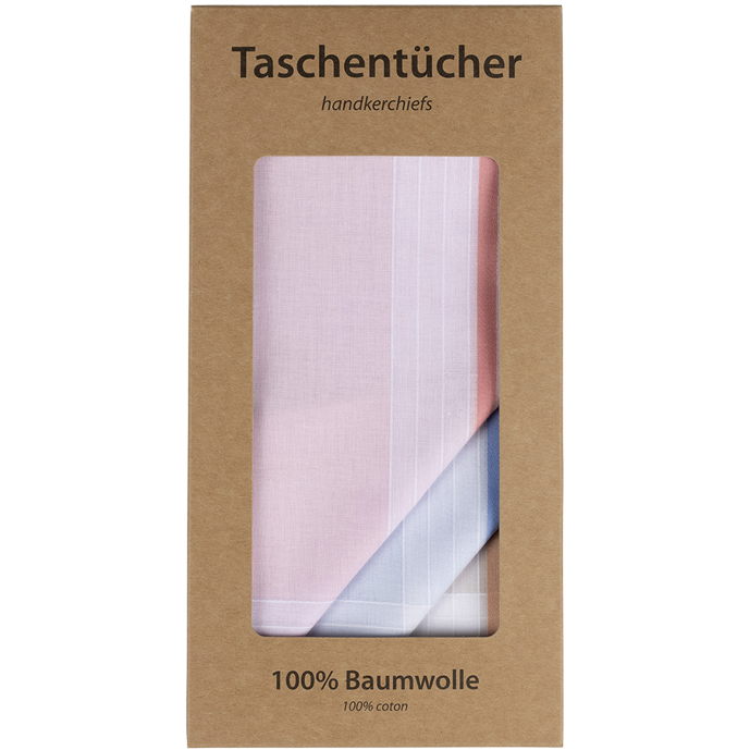 6 Stofftaschentücher für Damen - farbig