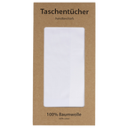 6 PREMIUM Stofftaschentücher für Herren uni weiss