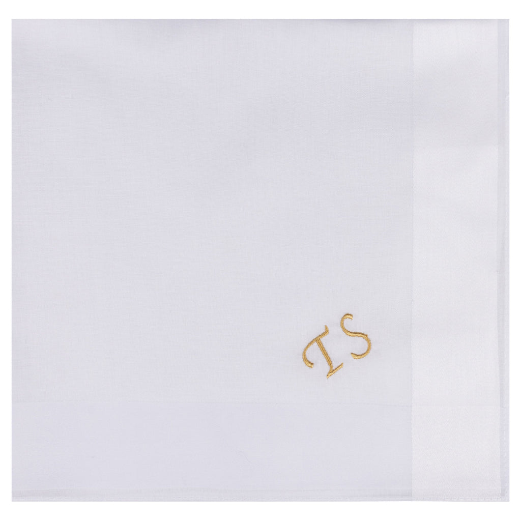 Individuell besticktes 3er Set Taschentücher | verschiedene Designs | 3 Monogramm-Taschentücher mit Wunschbestickung