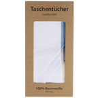 6 PREMIUM Stofftaschentücher für Herren - weißgrundig