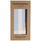6 Stofftaschentücher für Herren - farbig