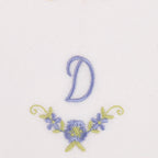 3 Stck Damen-Stofftaschentücher mit Monogramm bestickt - weisses Taschentuch mit blauen Stick