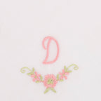 3 Stck Damen-Stofftaschentücher mit Monogramm bestickt - rosa Taschentuch mit rosa Stick