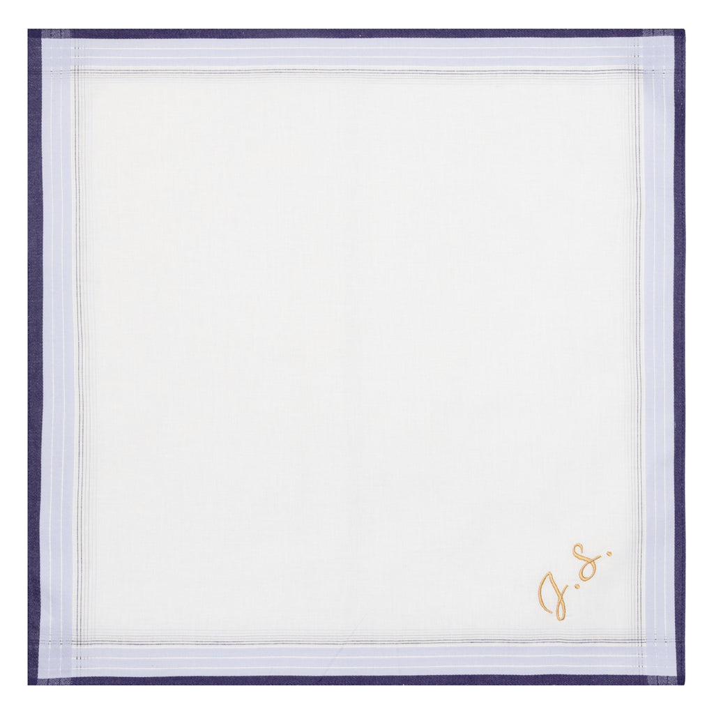 Individuell besticktes 3er Set Taschentücher | verschiedene Designs | 3 Monogramm-Taschentücher mit Wunschbestickung