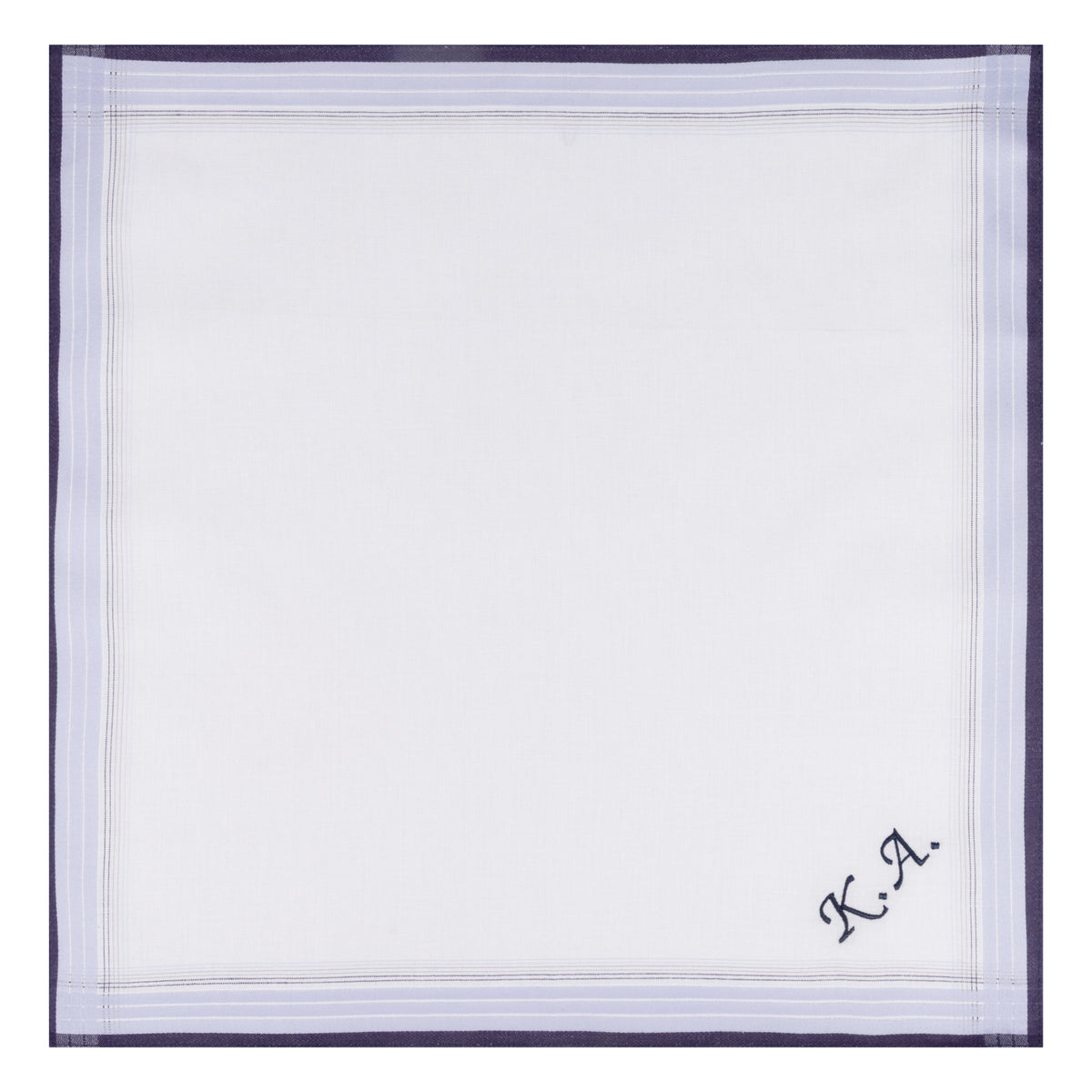 Individuell besticktes 3er Set Taschentücher | verschiedene Designs | 3 Monogramm-Taschentücher mit Wunschbestickung