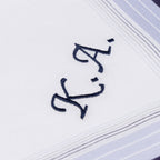 Individuell besticktes 3er Set Taschentücher | verschiedene Designs | 3 Monogramm-Taschentücher mit Wunschbestickung