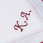 Individuell besticktes 3er Set Taschentücher | verschiedene Designs | 3 Monogramm-Taschentücher mit Wunschbestickung