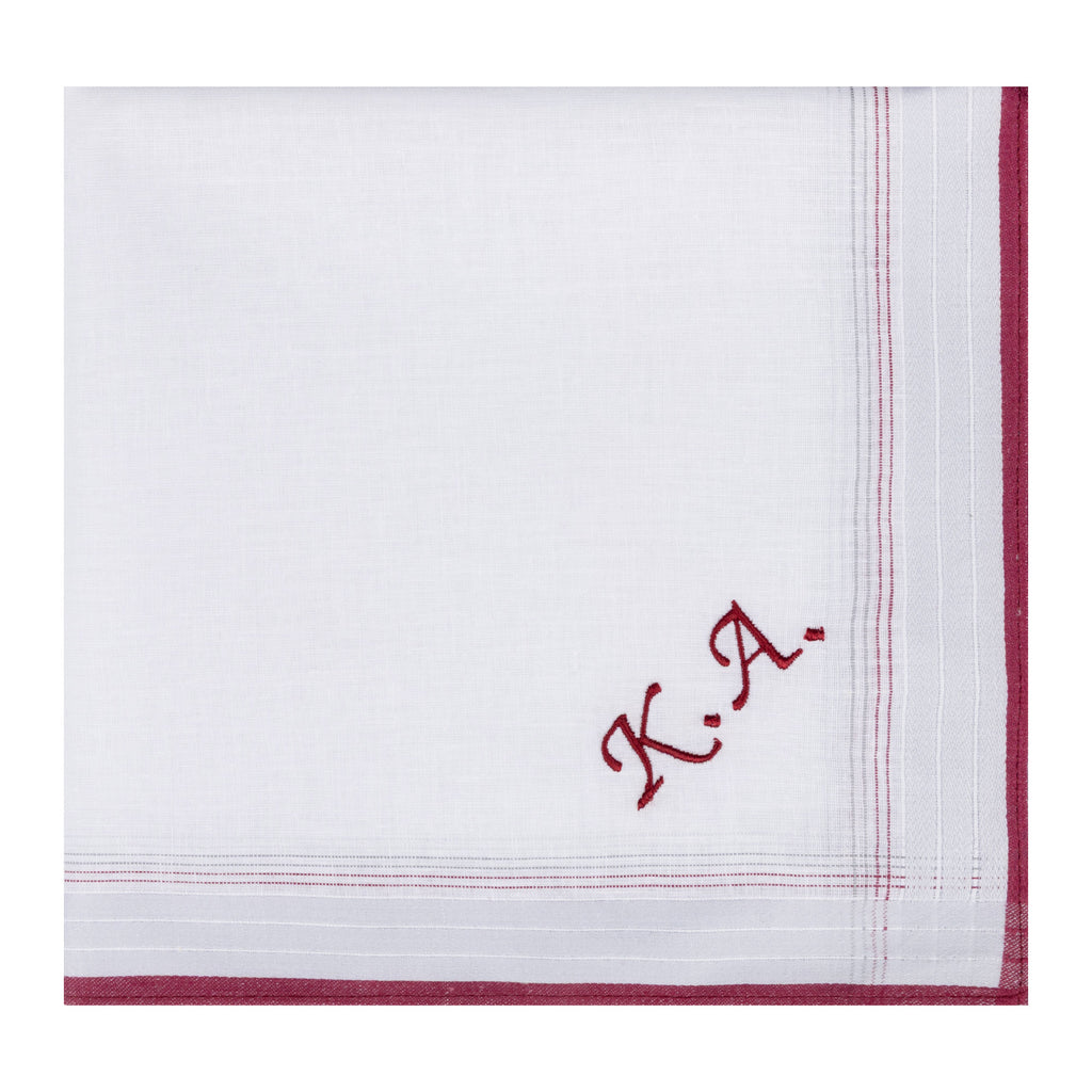 Individuell besticktes 3er Set Taschentücher | verschiedene Designs | 3 Monogramm-Taschentücher mit Wunschbestickung