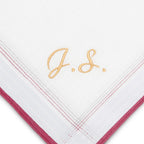 Individuell besticktes 3er Set Taschentücher | verschiedene Designs | 3 Monogramm-Taschentücher mit Wunschbestickung
