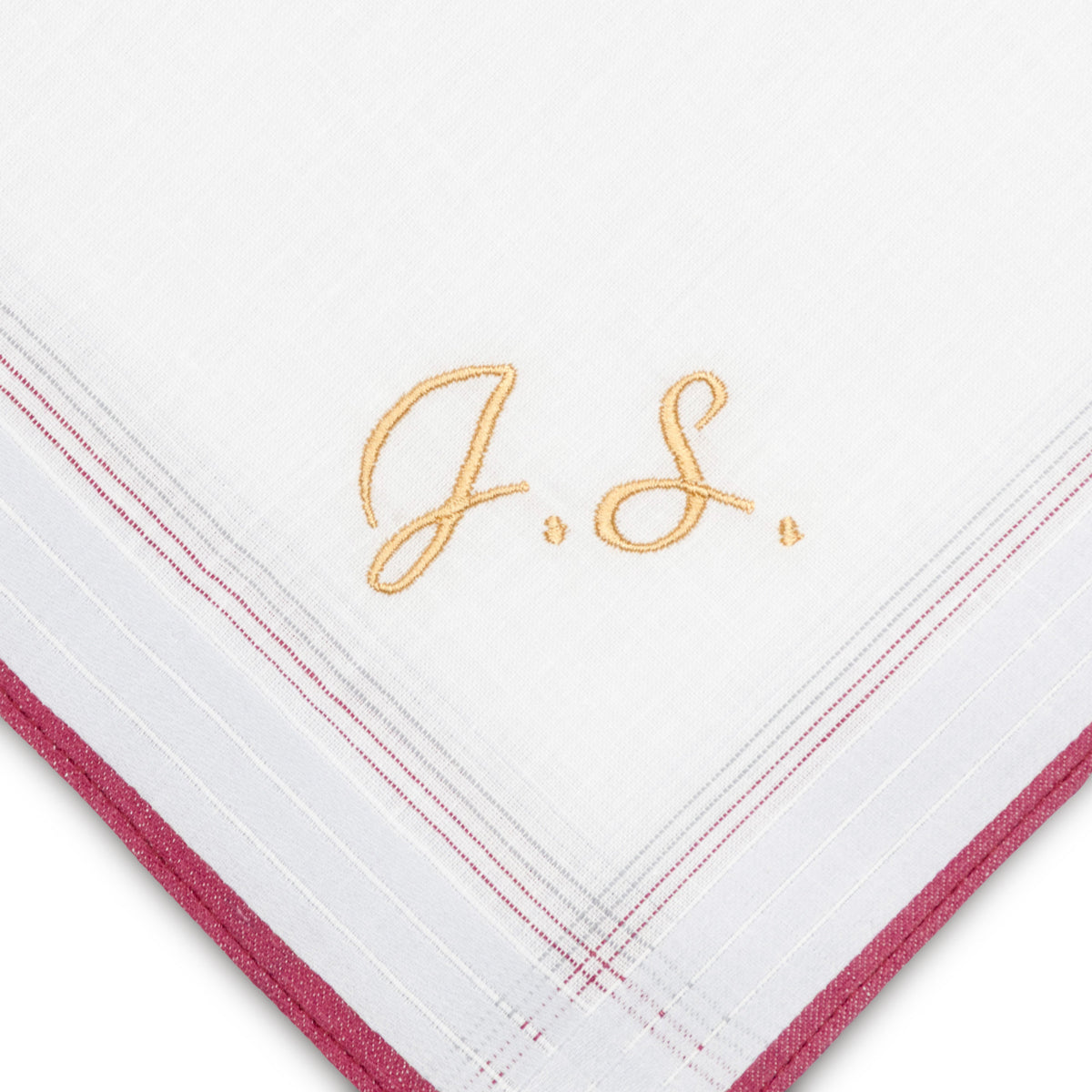 Individuell besticktes 3er Set Taschentücher | verschiedene Designs | 3 Monogramm-Taschentücher mit Wunschbestickung
