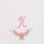3 Stck Damen-Stofftaschentücher mit Monogramm bestickt - rosa Taschentuch mit rosa Stick
