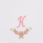 3 Stck Damen-Stofftaschentücher mit Monogramm bestickt - rosa Taschentuch mit rosa Stick