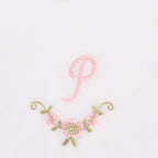 3 Stck Damen-Stofftaschentücher mit Monogramm bestickt - rosa Taschentuch mit rosa Stick