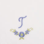 3 Stck Damen-Stofftaschentücher mit Monogramm bestickt - weisses Taschentuch mit blauen Stick