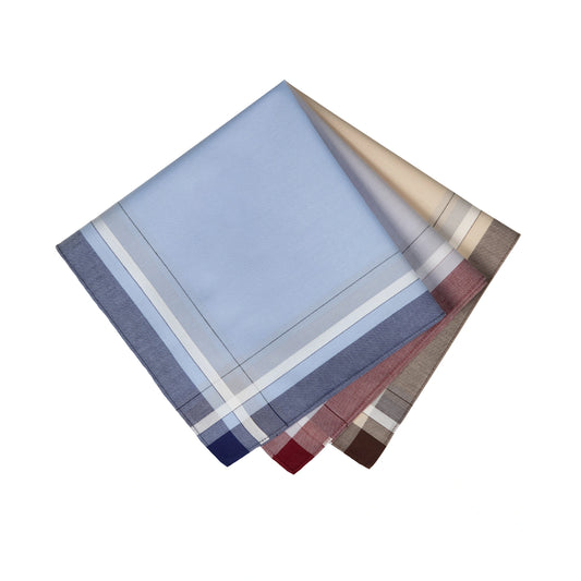 6 Stofftaschentücher für Herren - farbig