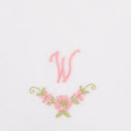 3 Stck Damen-Stofftaschentücher mit Monogramm bestickt - rosa Taschentuch mit rosa Stick