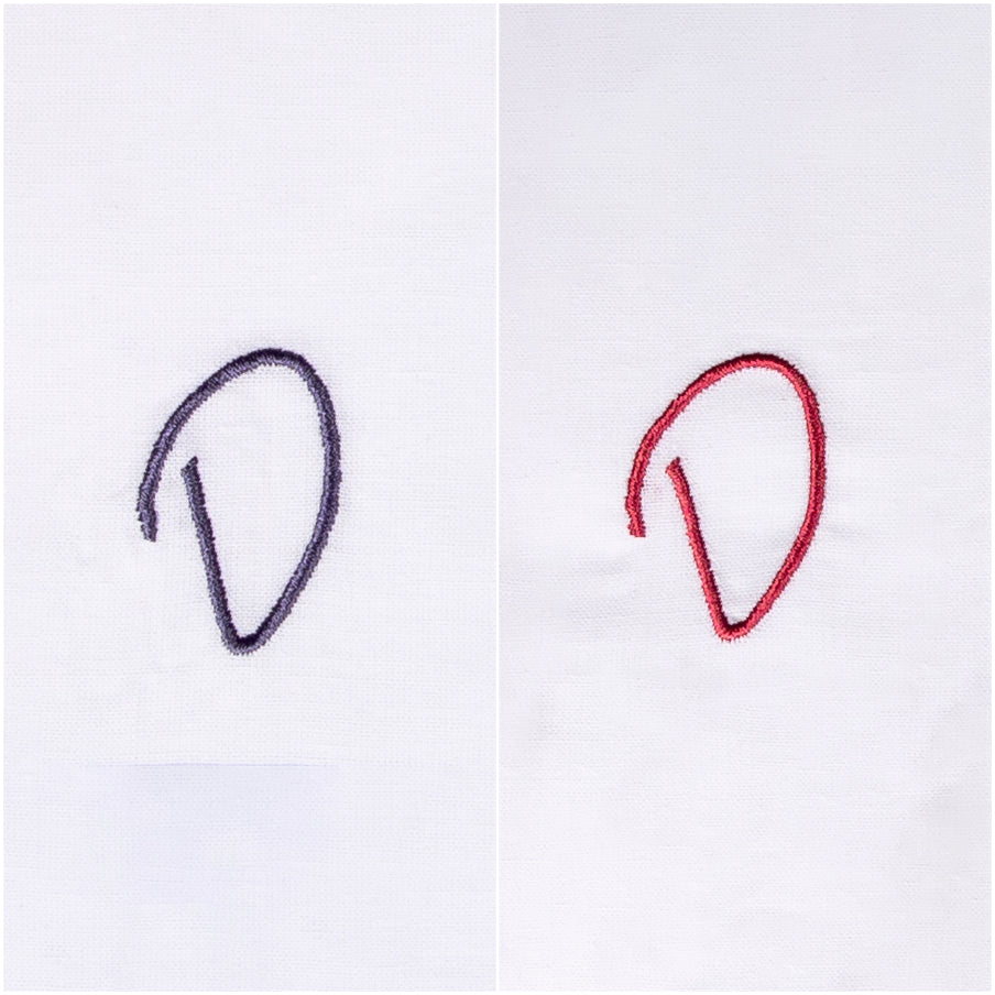3 Stck Herren Stofftaschentücher mit Monogramm bestickt - mit farbigem Rand und Satinstreifen 100% Baumwolle
