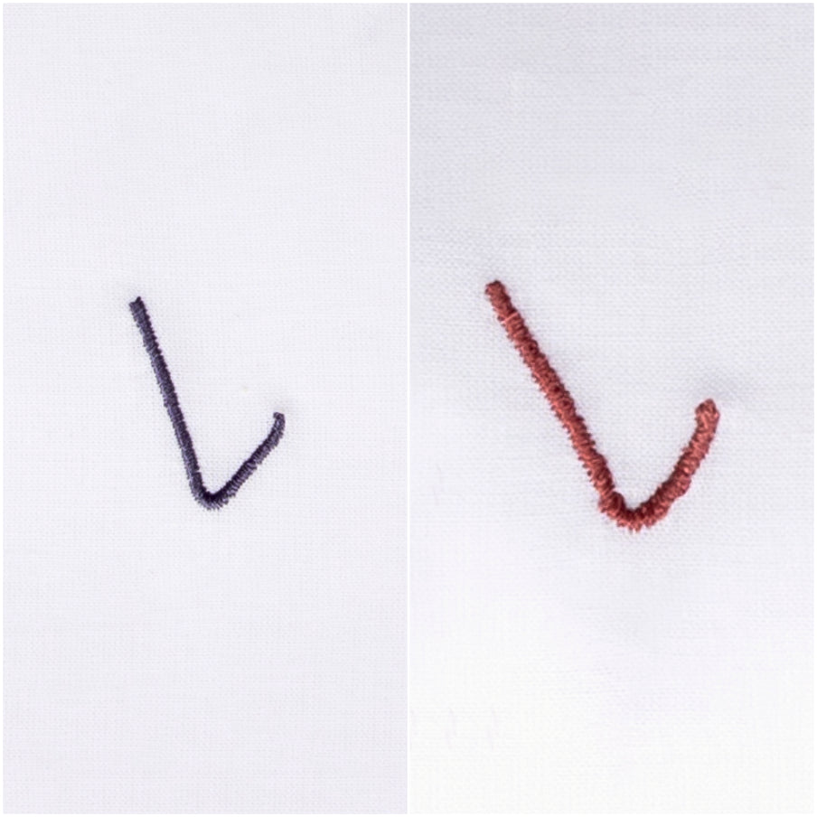 3 Stck Herren Stofftaschentücher mit Monogramm bestickt - mit farbigem Rand und Satinstreifen 100% Baumwolle