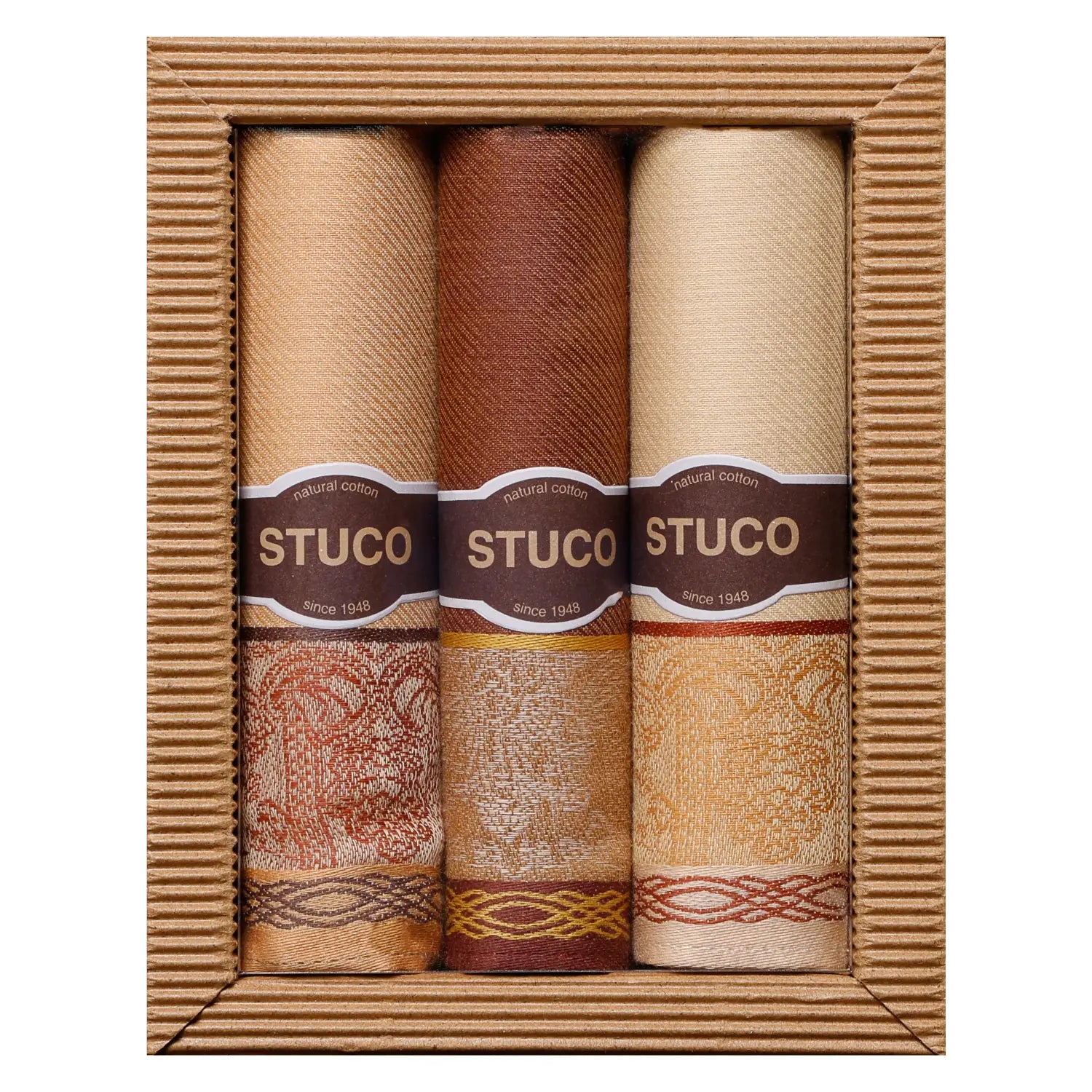 3er Packung STUCO Stofftaschentücher Zigarren-"Look" für Herren