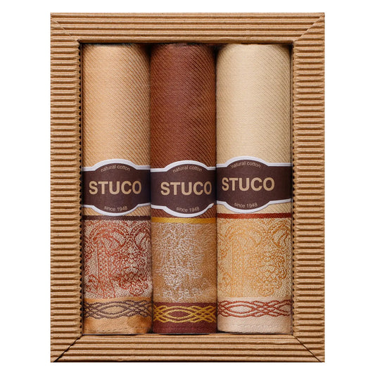 3er Packung STUCO Stofftaschentücher Zigarren-"Look" für Herren