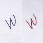 3 Stck Herren Stofftaschentücher mit Monogramm bestickt - mit farbigem Rand und Satinstreifen 100% Baumwolle